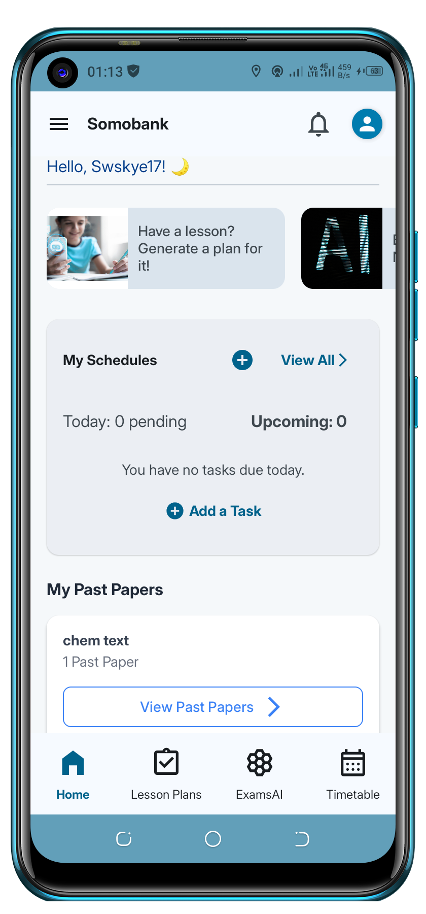 Somobank App UI Screenshot